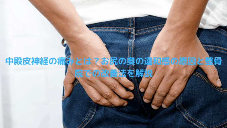 中殿皮神経の痛みとは？お尻の奥の違和感の原因と整骨院での改善法を解説