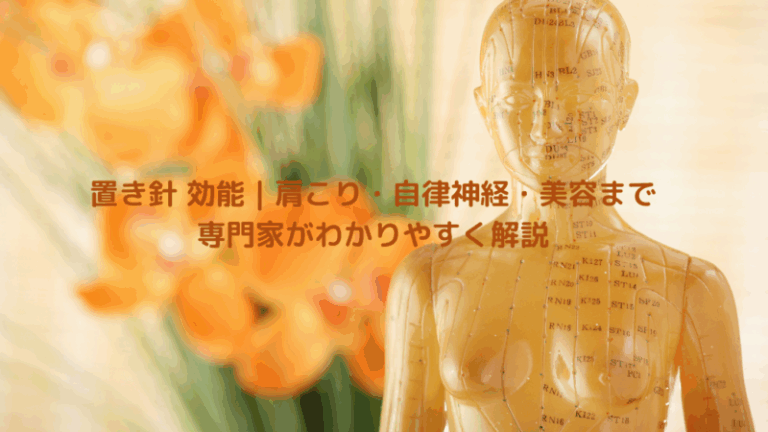置き針 効能｜肩こり・自律神経・美容まで専門家がわかりやすく解説