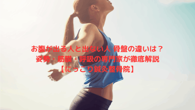 お腹が出る人と出ない人 骨盤の違いは？姿勢・筋膜・呼吸の専門家が徹底解説【にっこり鍼灸整骨院】