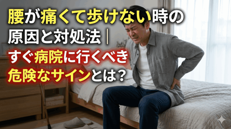 腰が痛くて歩けない時の原因と対処法｜すぐ病院に行くべき危険なサインとは？