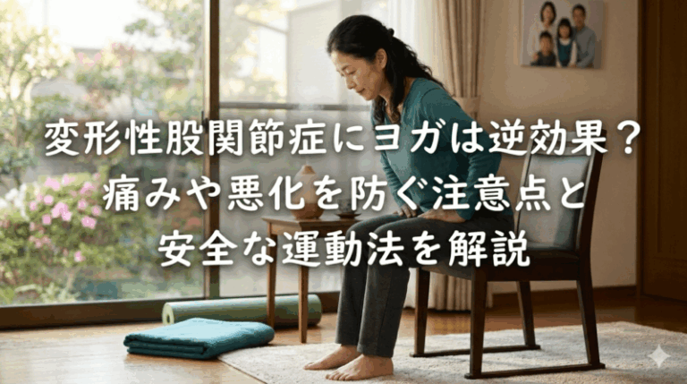 変形性股関節症にヨガは逆効果？痛みや悪化を防ぐ注意点と安全な運動法を解説