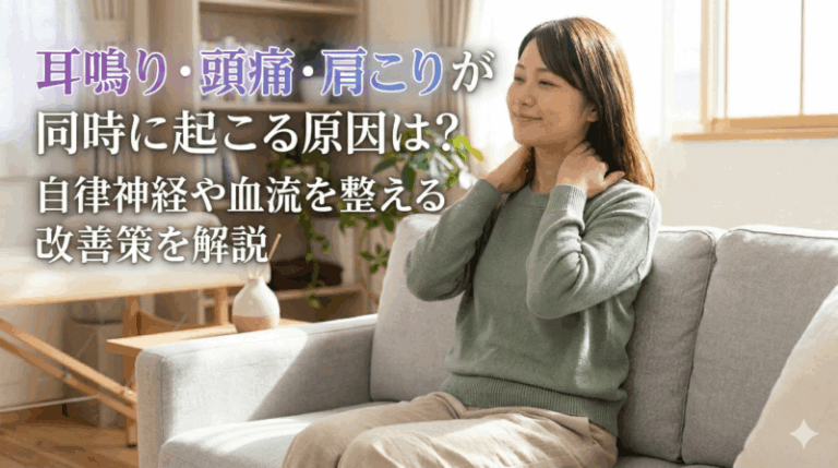 耳鳴り・頭痛・肩こりが同時に起こる原因は？自律神経や血流を整える改善策を解説